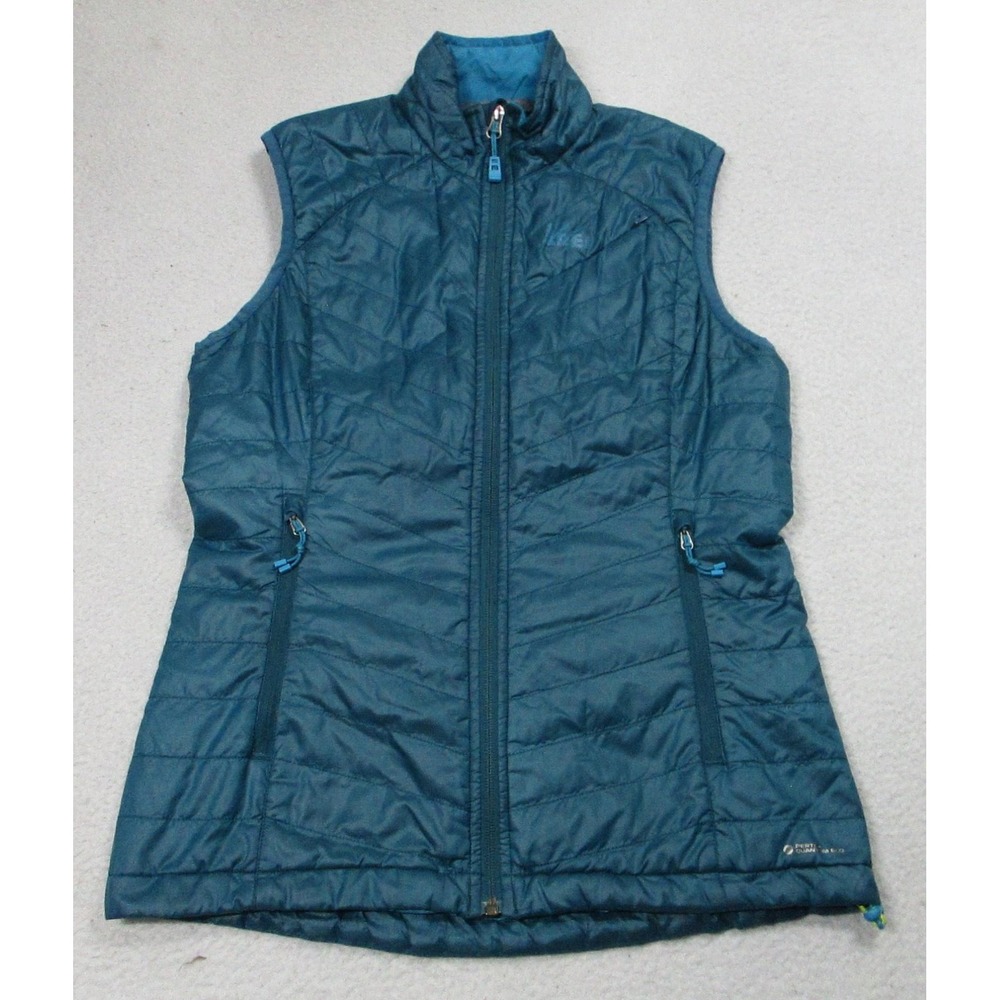 REI Vest Womens Small Teal Blue Insulated Pertex Quantum Eco Puffer Outdoor
